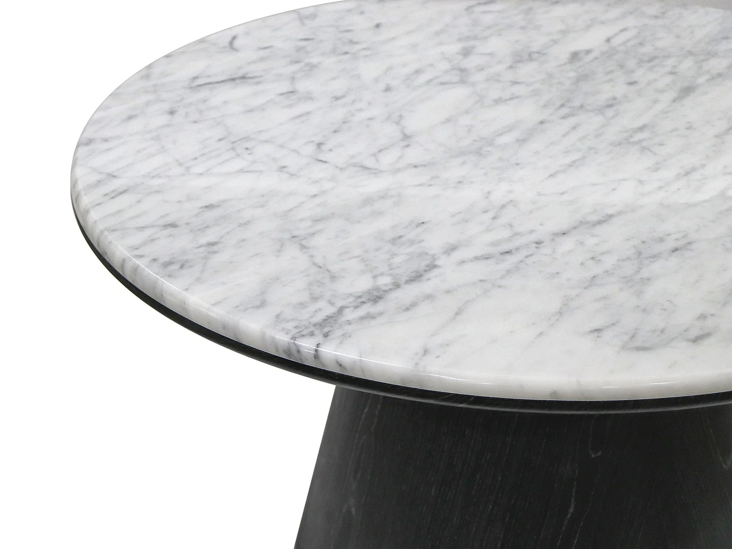 Table Basse Japandi Marbre Blanc et Bois Noir- Sadura