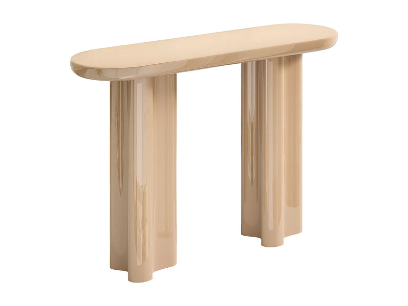 Console Laquée Japandi Minimaliste Beige - Lesona