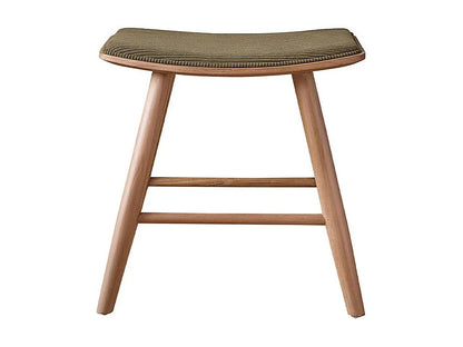 Tabouret Japandi Teck Velours Côtelé - Teck