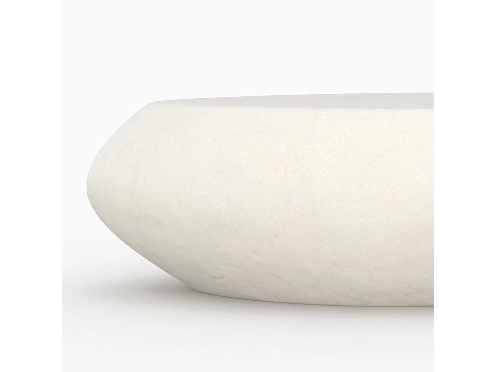 Table Basse Japandi Organique Béton Blanc  - Maui