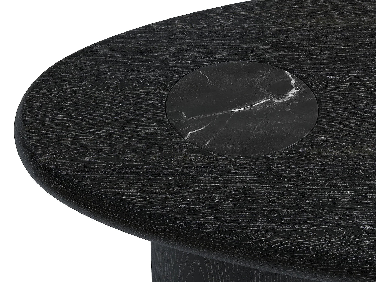 Table Basse Japandi Marbre et Bois Noir - Marsula