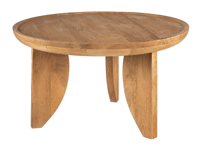 Table Basse Japandi Ronde Bois Massif - Jepara