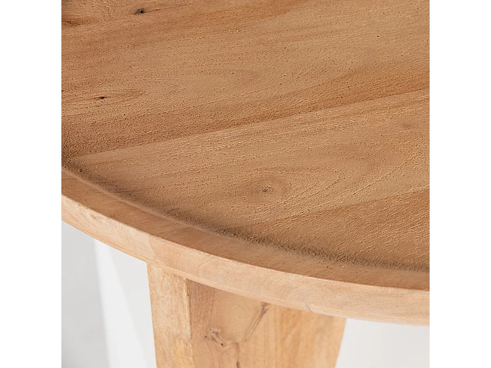 Table Basse Japandi Ronde Bois Massif - Jepara