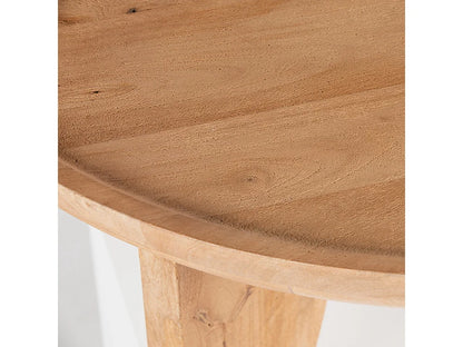 Table Basse Japandi Ronde Bois Massif - Jepara