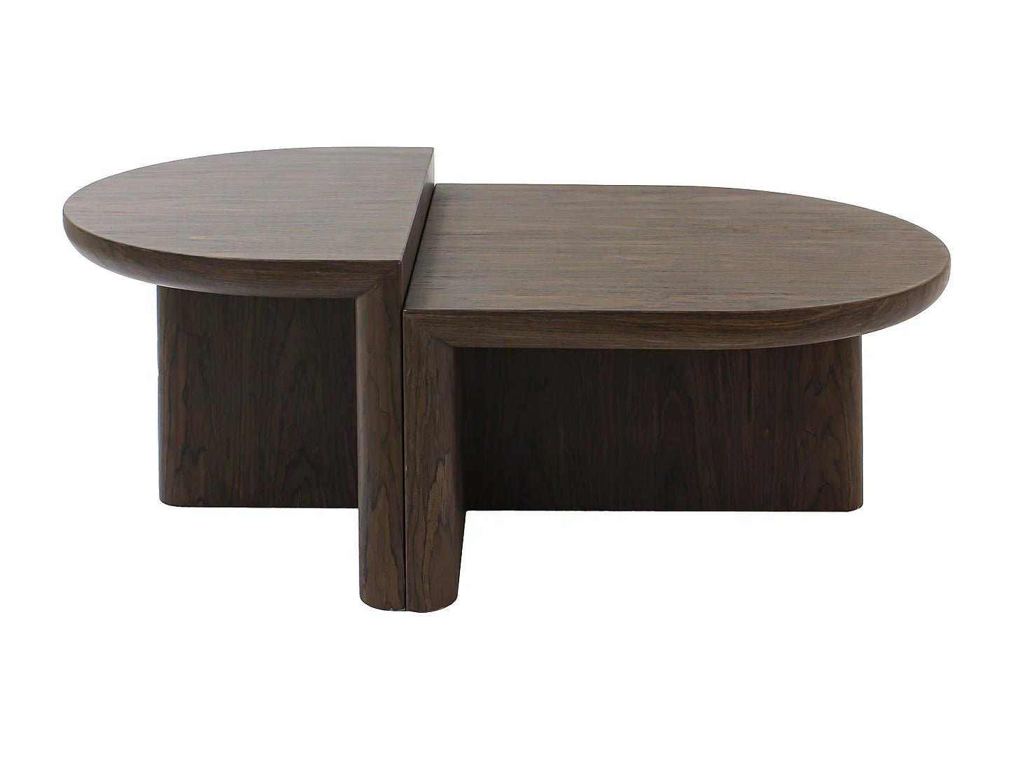 Table Basse Japandi Asymetrique en Noyer - Varaja