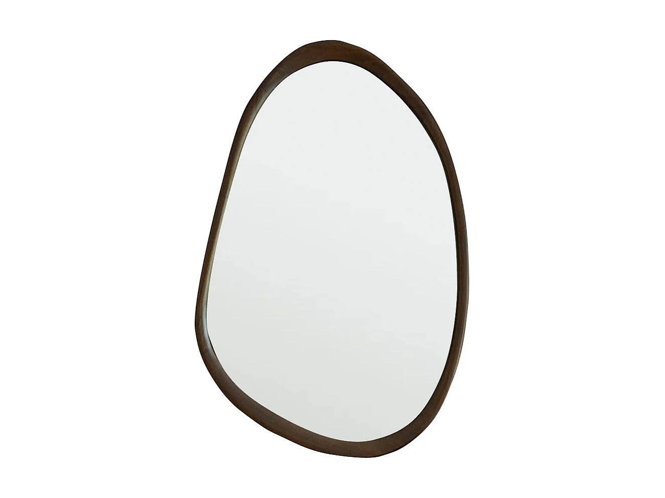 Miroir Forme Japandi Mindi Finition Noyer - Organique