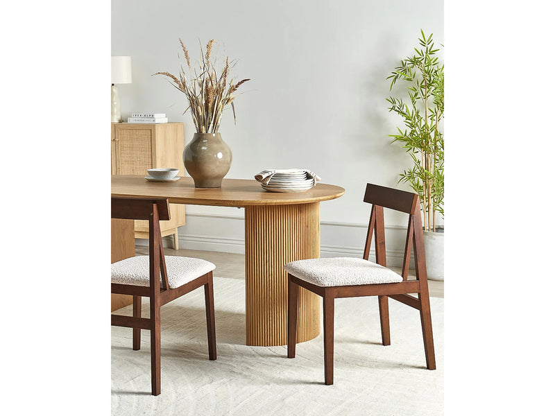 Chaise Japandi Salle À Manger Hévéa Beige - Isle