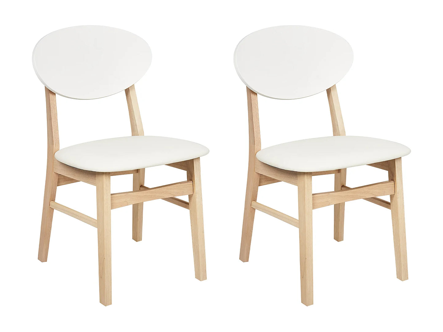 Lot 2 Chaises Japandi Salle À Manger Crème - Amery