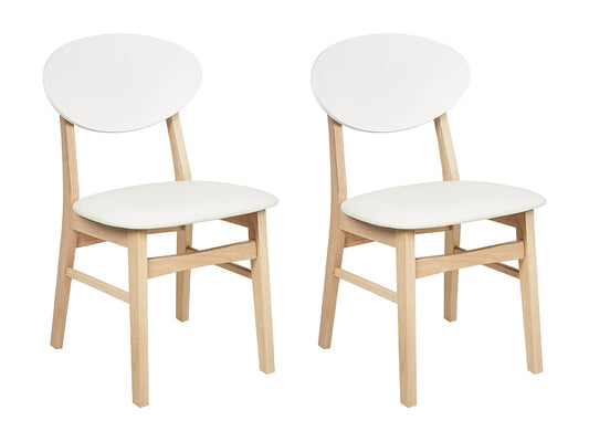 Lot 2 Chaises Japandi Salle À Manger Crème - Amery
