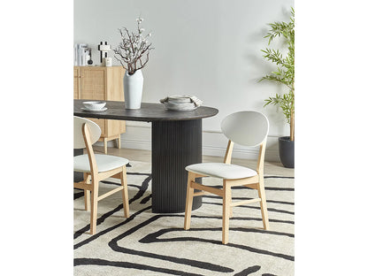 Lot 2 Chaises Japandi Salle À Manger Crème - Amery