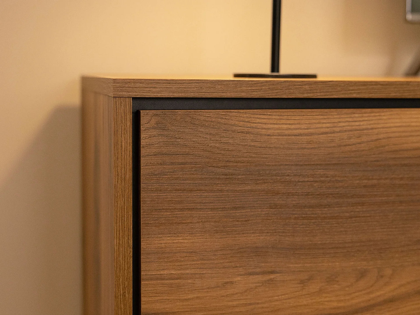 Buffet Chêne Noir Japandi Design Épuré - Cornovu