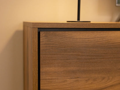 Buffet Chêne Noir Japandi Design Épuré - Cornovu