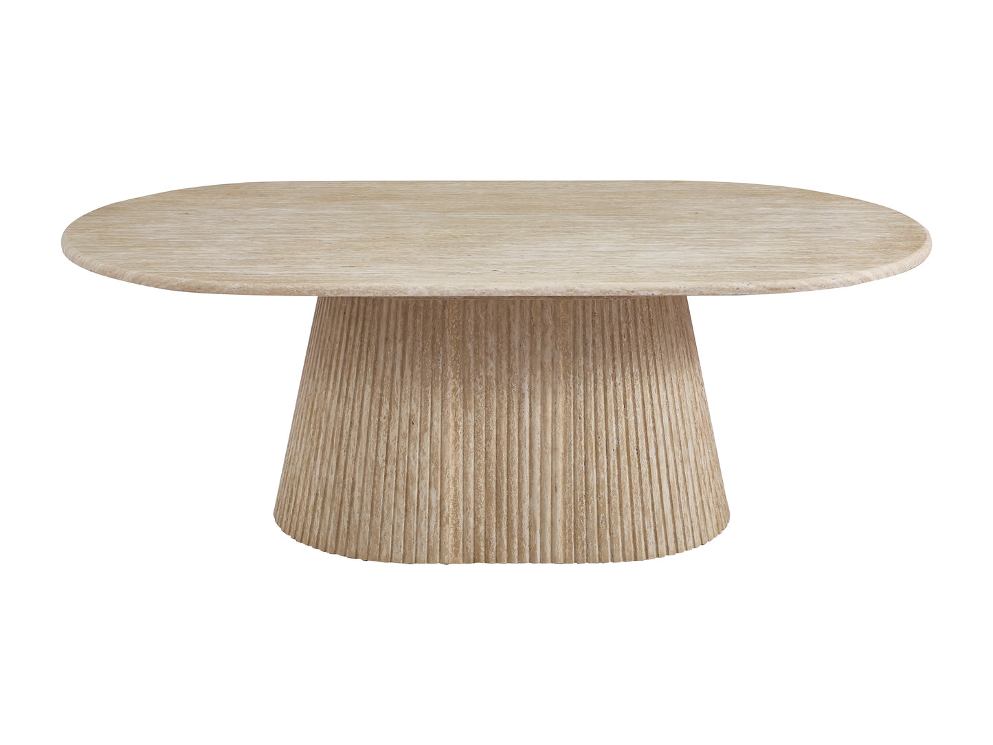 Table Basse Japandi Marbre Artificiel Travertin - Tifuli