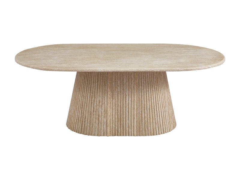 Table Basse Japandi Marbre Artificiel Travertin - Tifuli