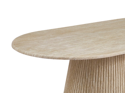 Table Basse Japandi Marbre Artificiel Travertin - Tifuli