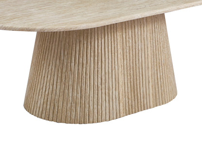 Table Basse Japandi Marbre Artificiel Travertin - Tifuli