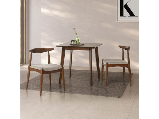 Pack Duo Chaises Japandi Couleur Noyer - Corzo