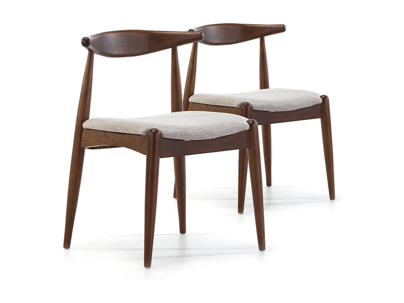 Pack Duo Chaises Japandi Couleur Noyer - Corzo