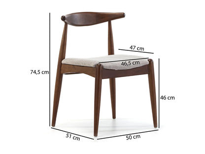 Pack Duo Chaises Japandi Couleur Noyer - Corzo