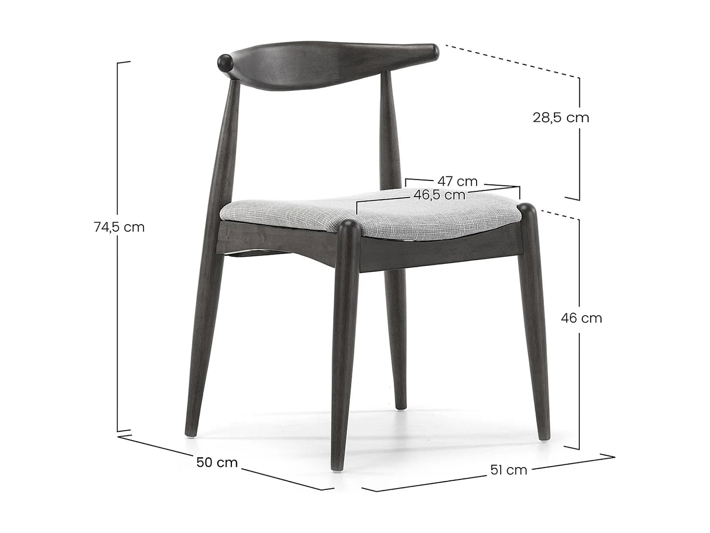 Pack Duo Chaises Japandi Couleur Noyer - Corzo