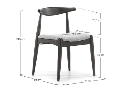 Pack Duo Chaises Japandi Couleur Noyer - Corzo