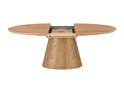 Table Ovale Japandi Extensible Bois Clair - Cami