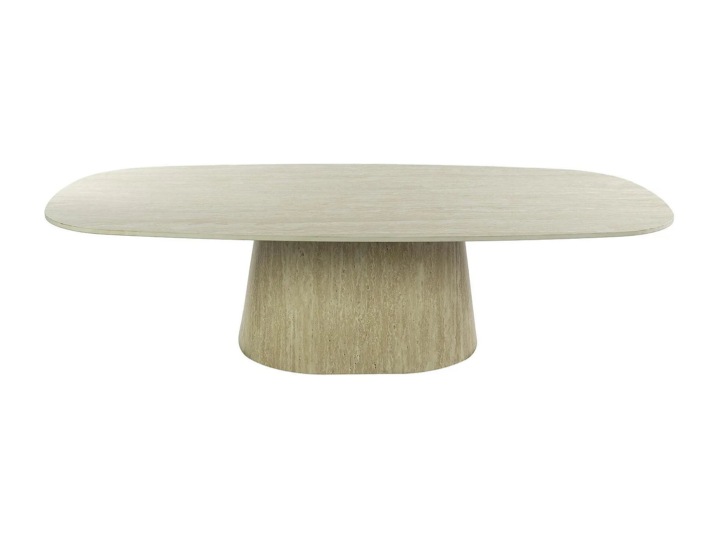Table Basse Japandi Céramique Effet Travertin - Ascoli