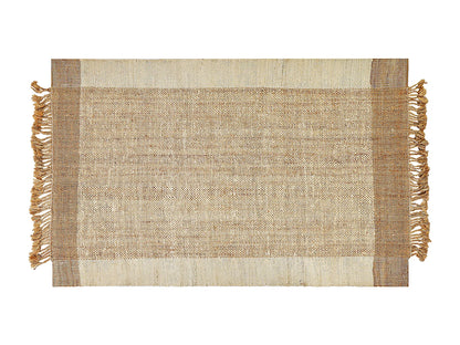 Tapis Japandi Jute Tressée Beige - Dedemli