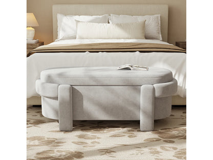 Banc Rangement Japandi Tissu Laine - Unique