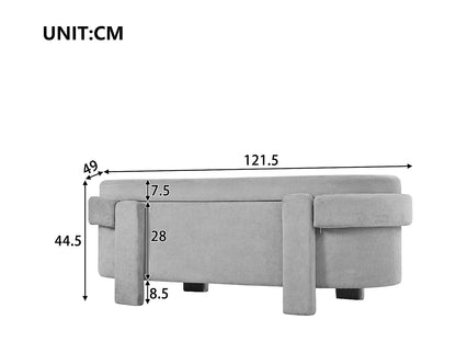 Banc Rangement Japandi Tissu Laine - Unique