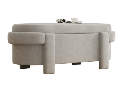 Banc Rangement Japandi Tissu Laine - Unique