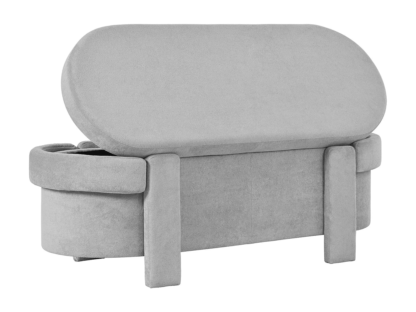 Banc Rangement Japandi Tissu Laine - Unique
