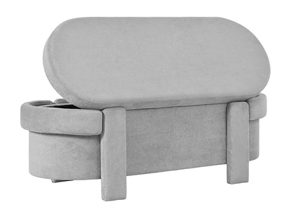 Banc Rangement Japandi Tissu Laine - Unique