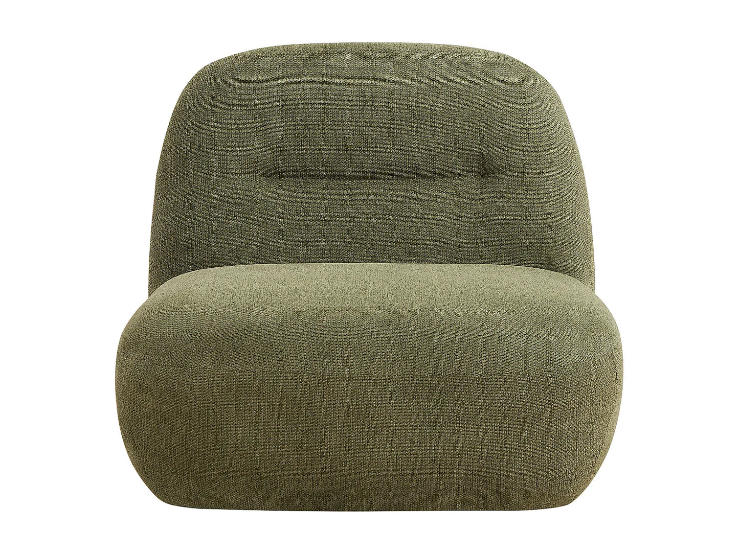Fauteuil Japandi Pivotant Texturé Vert - Pozeti