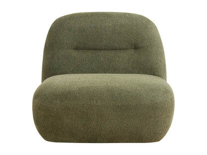 Fauteuil Japandi Pivotant Texturé Vert - Pozeti