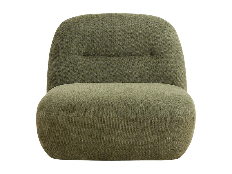 Fauteuil Japandi Pivotant Texturé Vert - Pozeti