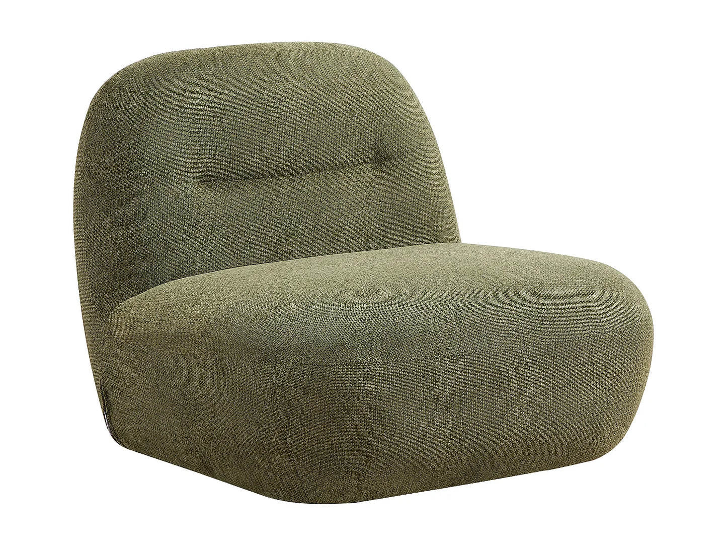 Fauteuil Japandi Pivotant Texturé Vert - Pozeti