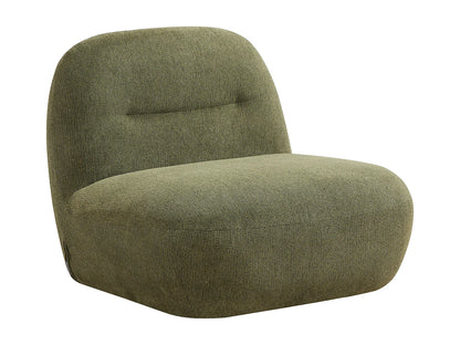 Fauteuil Japandi Pivotant Texturé Vert - Pozeti