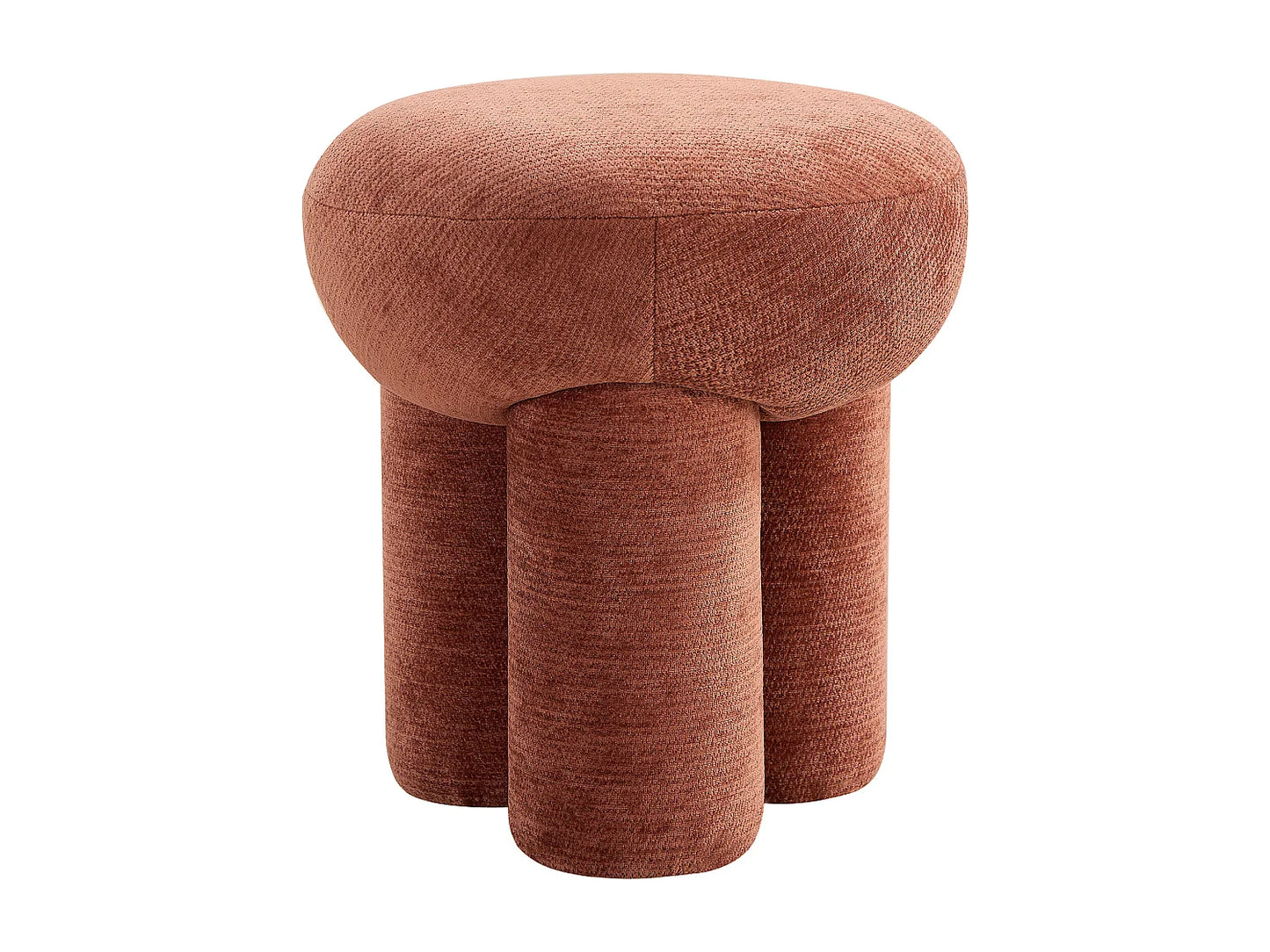 Pouf Chenille Japandi Chaleureux Terracotta - Kumboda