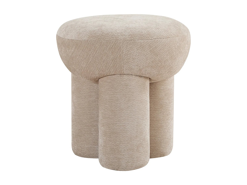 Pouf Sérénité Japandi Chenille Beige - Kumboda