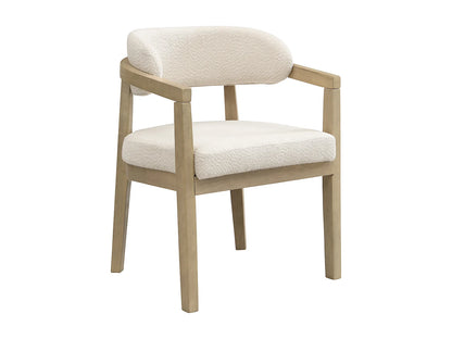 Duo Chaises Japandi Moderne Bouclée Naturel - Massif