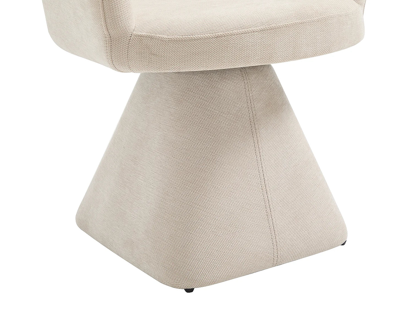Chaise Pivotante Japandi Accoudoirs Tissu Beige - Valyra