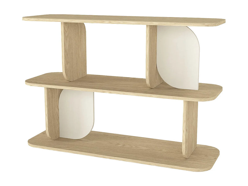 Étagère Deux Tablettes Japandi Beige - Neleria