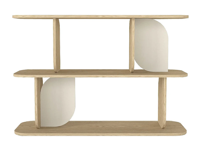 Étagère Deux Tablettes Japandi Beige - Neleria