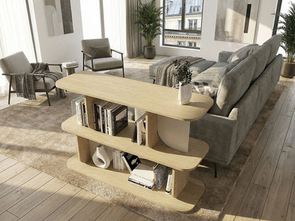 Étagère Deux Tablettes Japandi Beige - Neleria