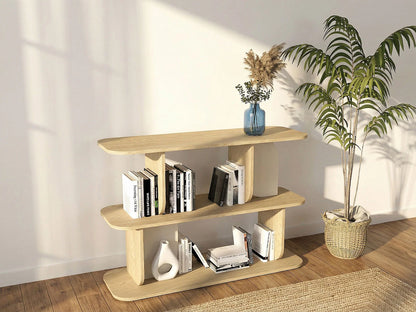 Étagère Deux Tablettes Japandi Beige - Neleria