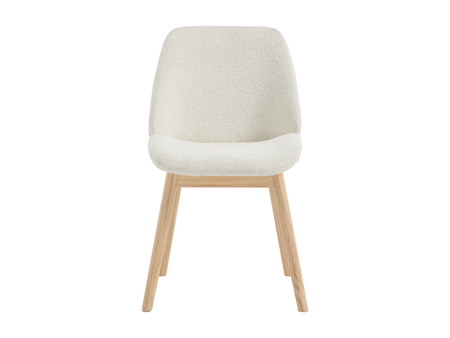 Lot De 6 Chaises Japandi Tissu Texture Crème - Leyada