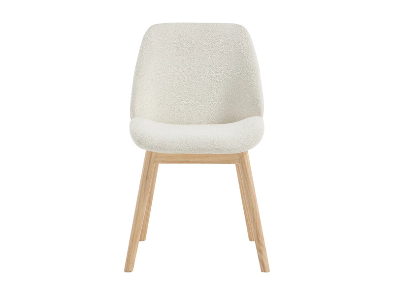 Lot De 6 Chaises Japandi Tissu Texture Crème - Leyada
