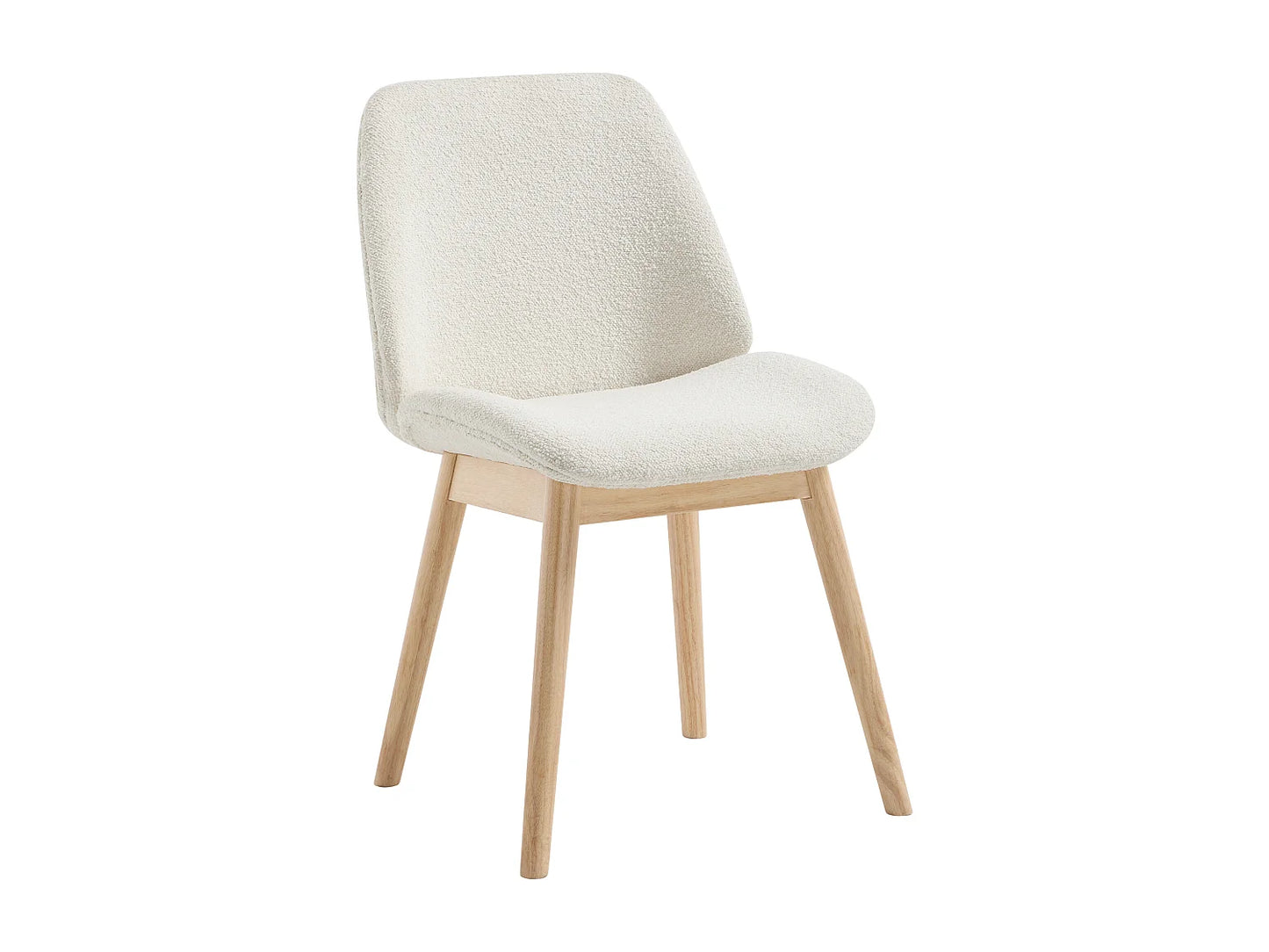 Lot De 6 Chaises Japandi Tissu Texture Crème - Leyada