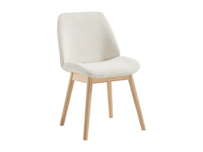 Lot De 6 Chaises Japandi Tissu Texture Crème - Leyada